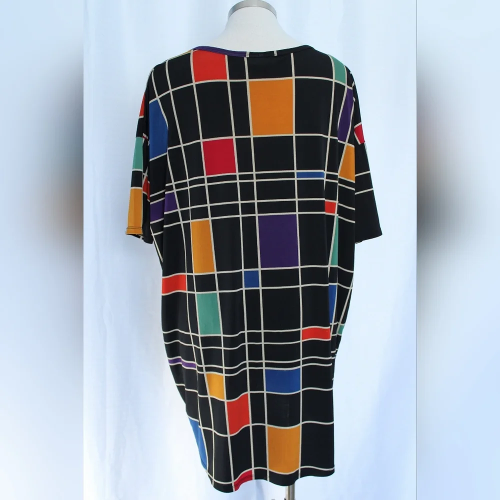 LuLaRoe Black Multicolor Block Sheer (M) - Picture 2 of 5